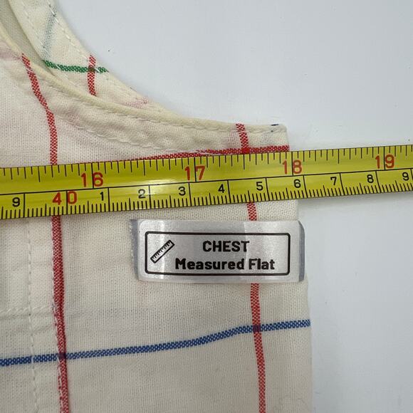 Vintage Lizwear Tank Top Cotton Windowpane Print - Picture 4 of 8